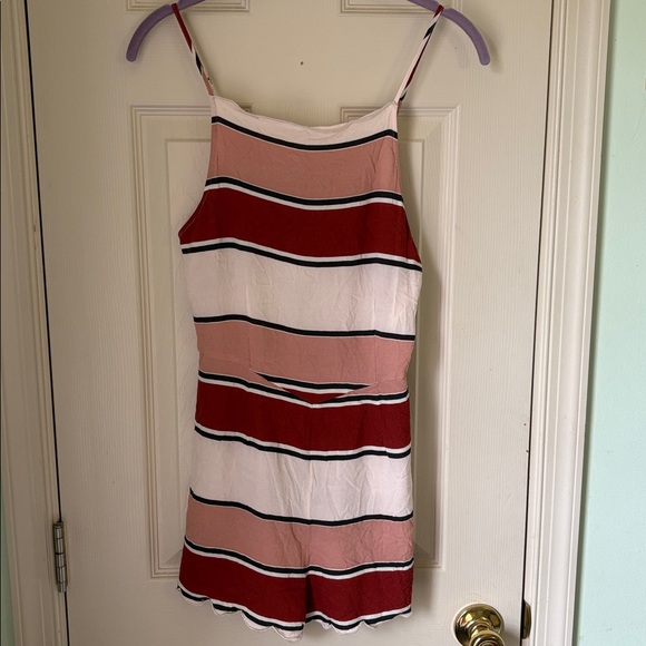 Kendall & Kylie Other - Kendall & Kylie Pink, Cream & Red StripedWomen’s One-Piece Romper